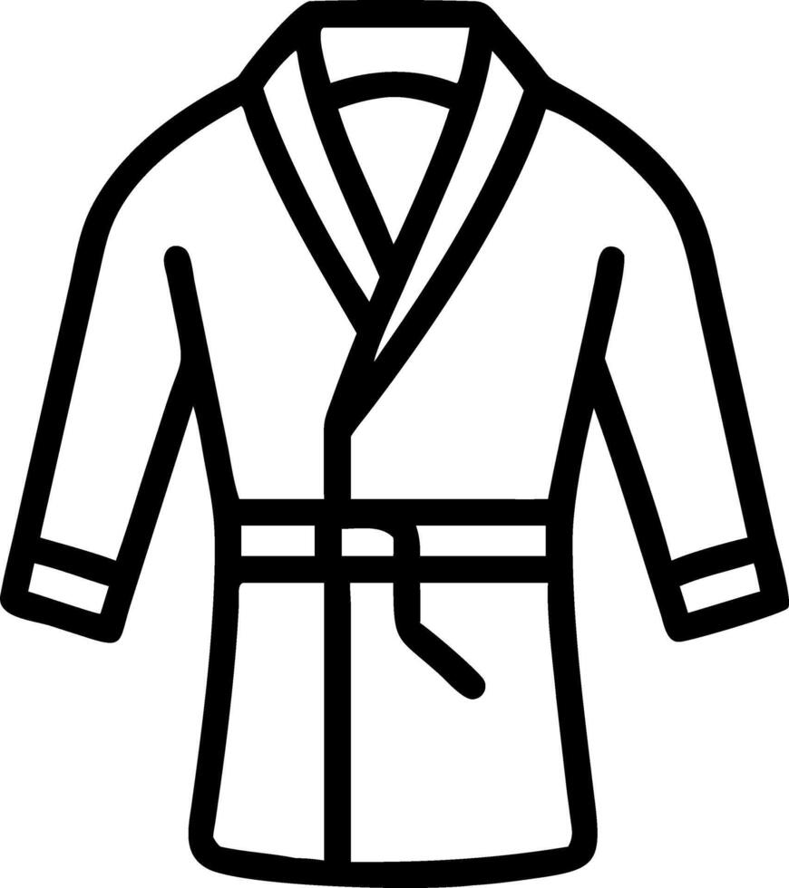 Close up of a luxurious spa robe with embroidered logo copy space above. vector