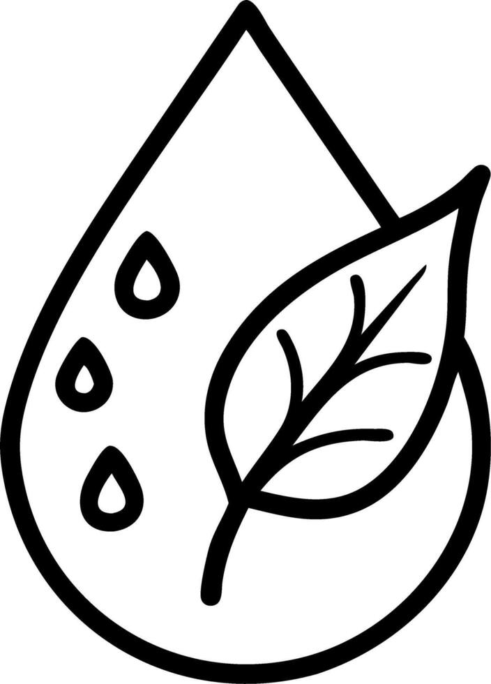 Close up of a leaf with water droplets and reflection of sky with copy space vector