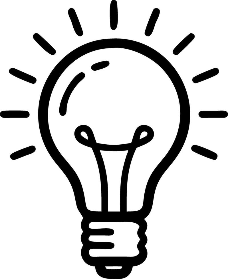 Close up of a glowing lightbulb symbolizing a sudden idea with ample copy space vector