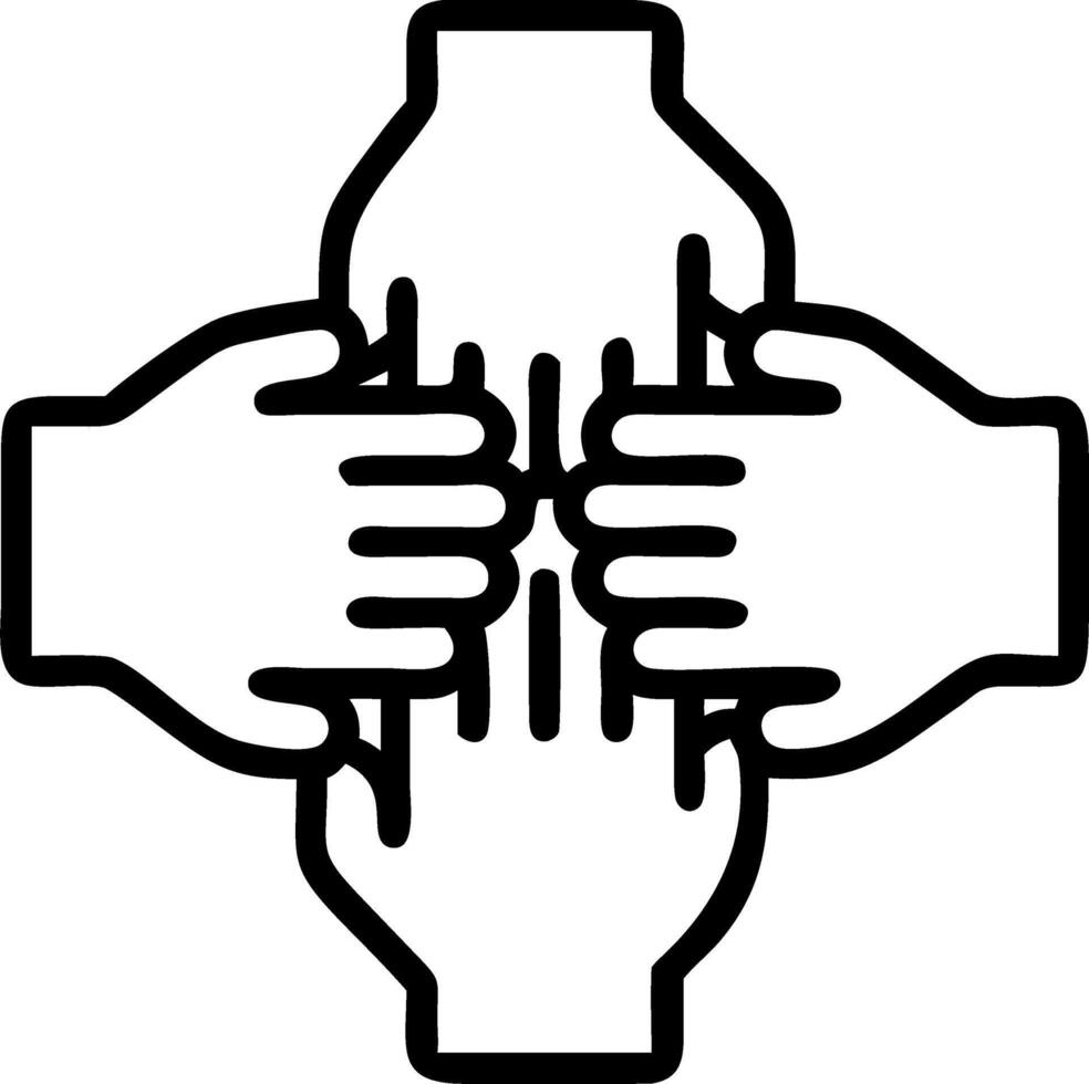 Close up Faith Collaborative Hands vector