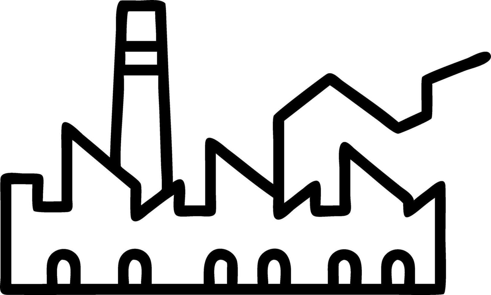 City skyline with factory silhouette and digital network overlay and copy space vector