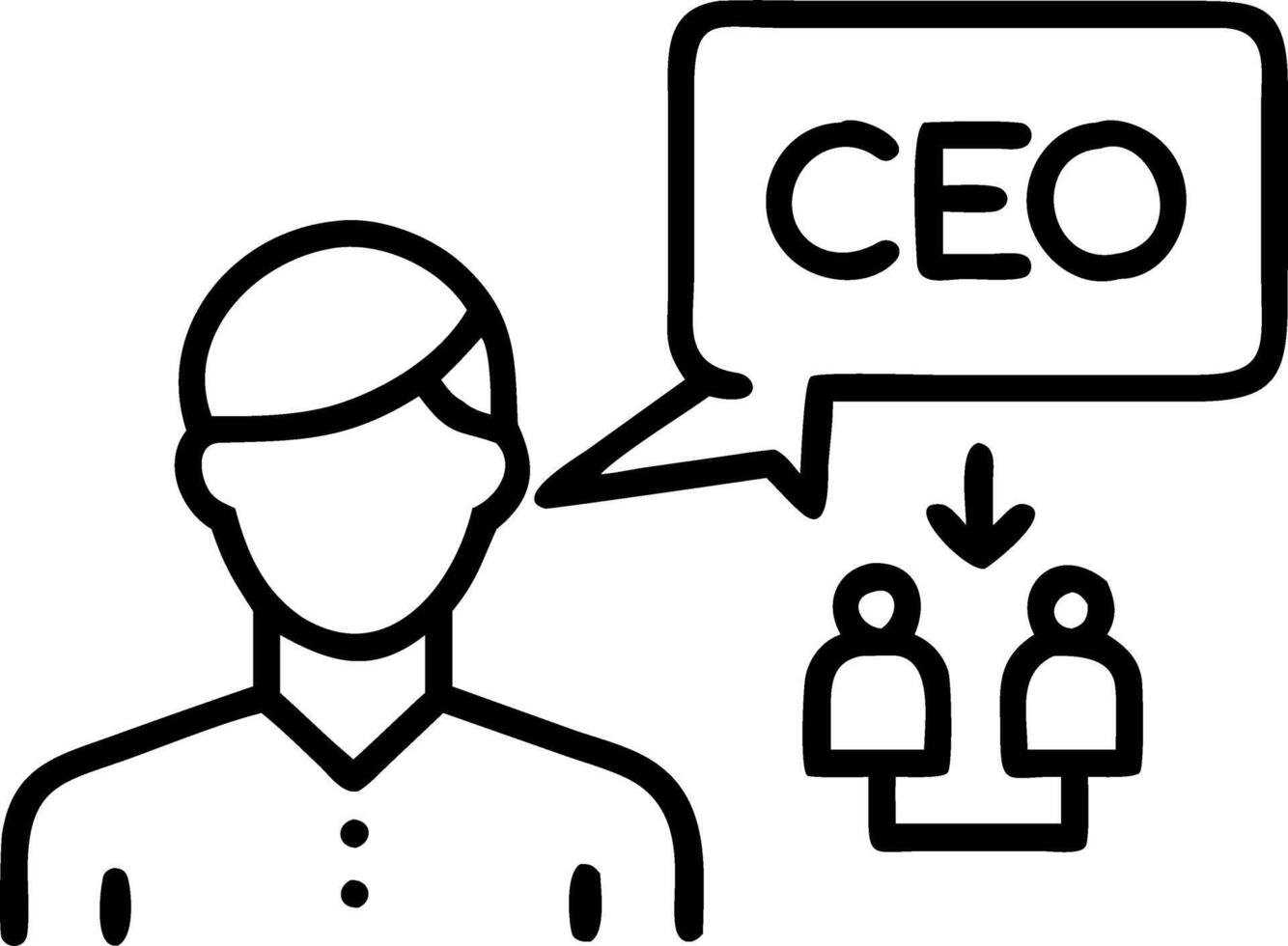 CEO interacting with AI hologram in futuristic office copy space vector