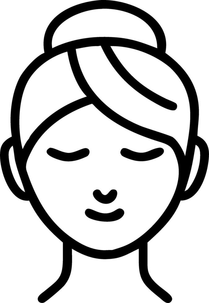 Candid image of woman receiving a facial treatment copy space on side. vector