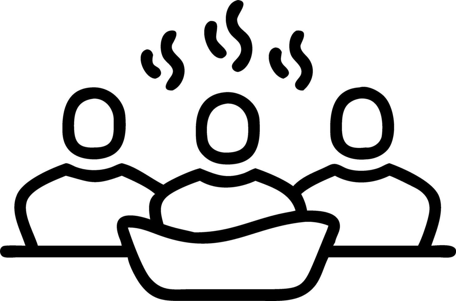 Candid image of group receiving aromatherapy treatments copy space below. Set 2 vector