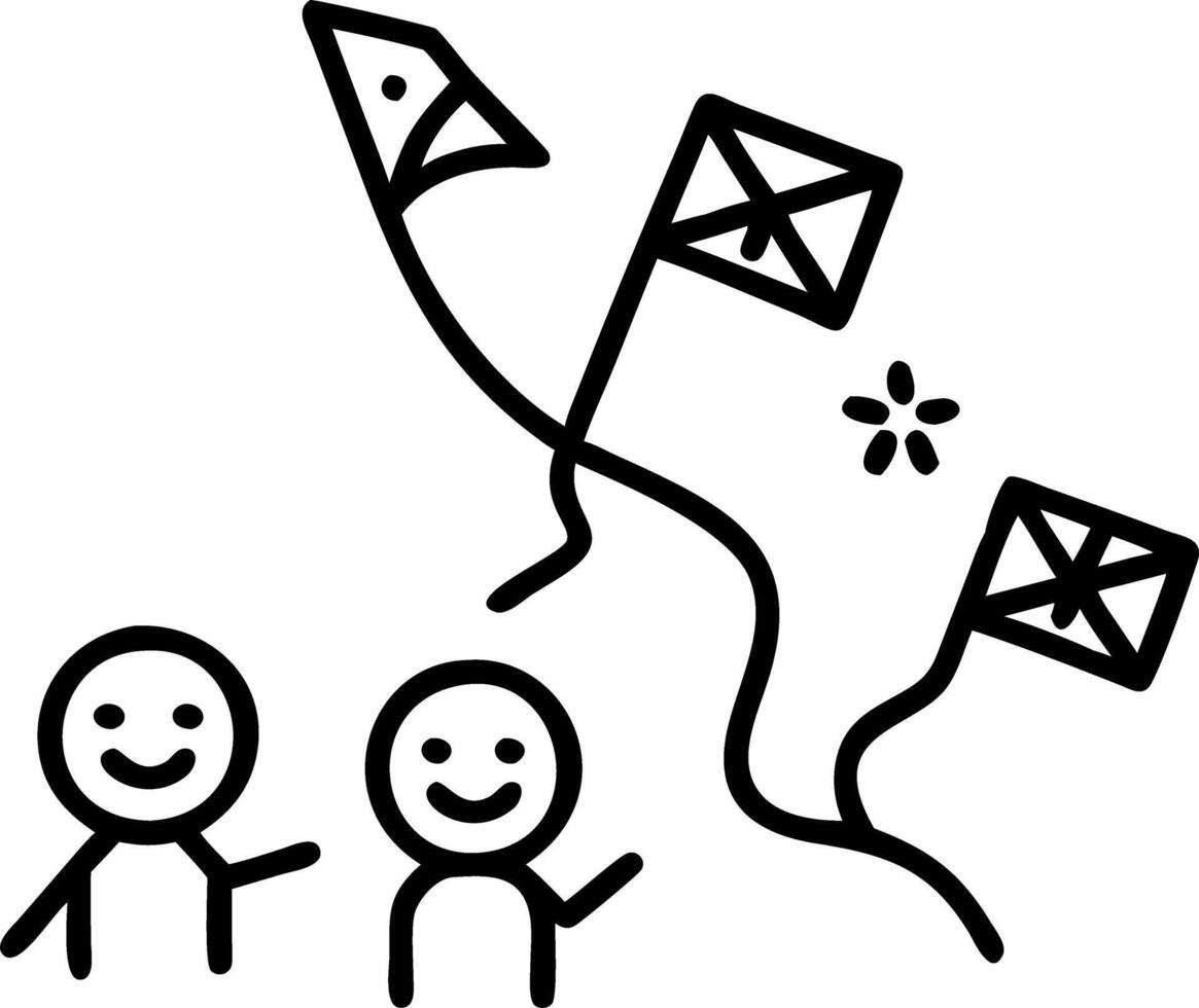 Candid Family Kite Flying Australia Day vector