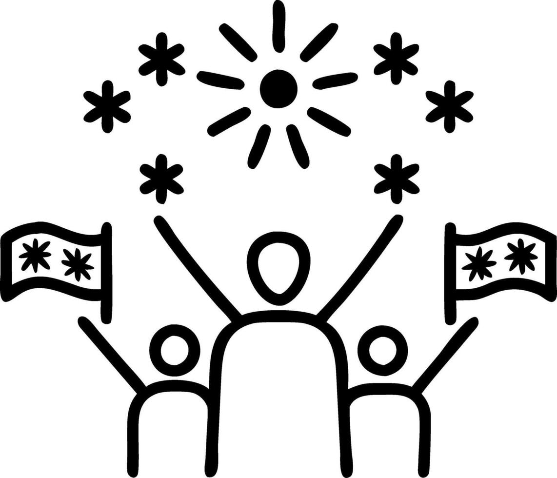 Candid Community Fireworks Australia Day vector