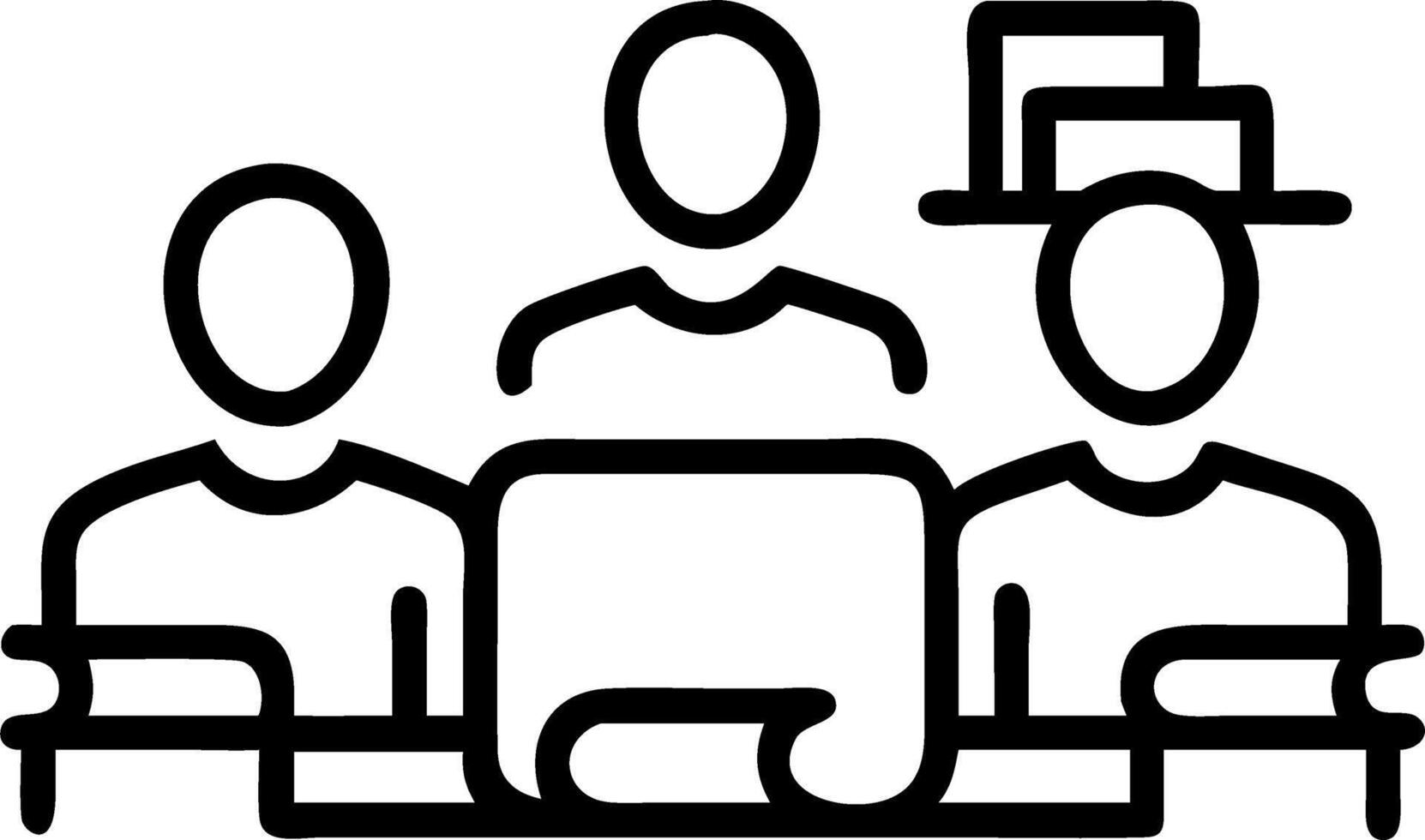 Soft Abstract of Students Collaborating in a Cafe vector