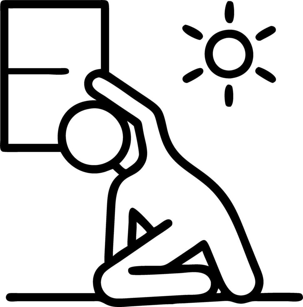 Soft Abstract of Morning Stretch by the Window vector