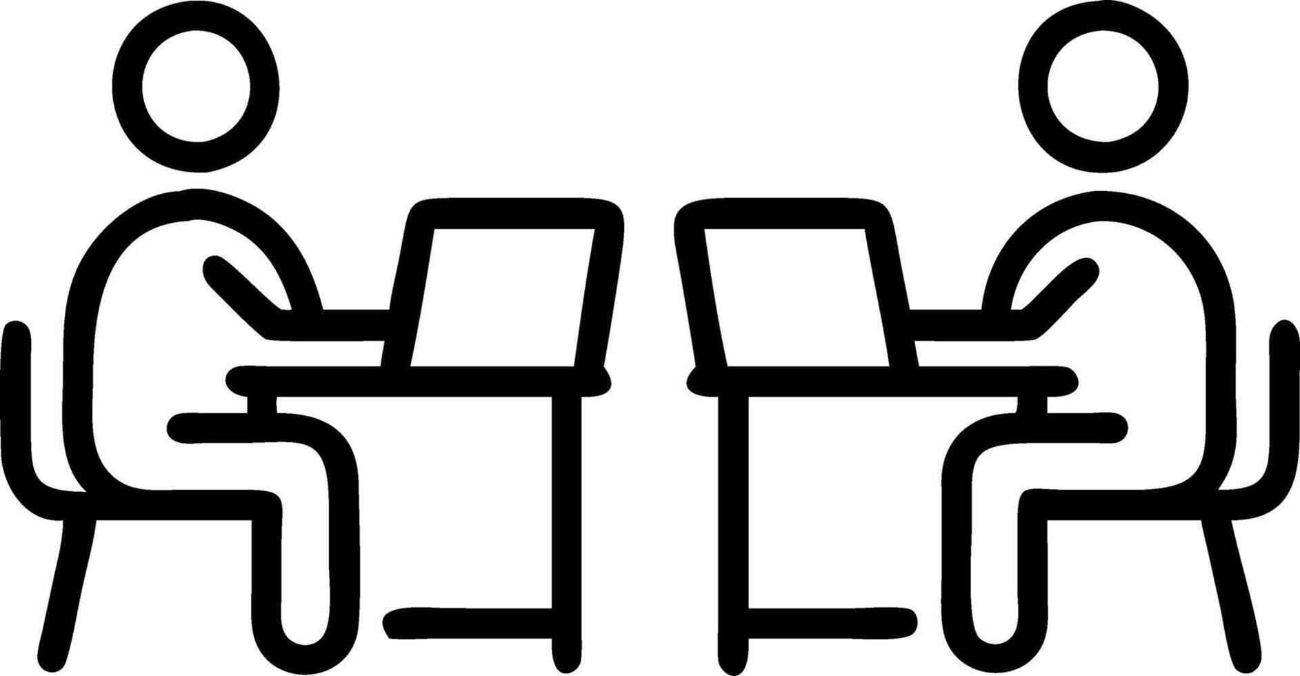 Soft Abstract of People Working on Laptops in a Cafe vector