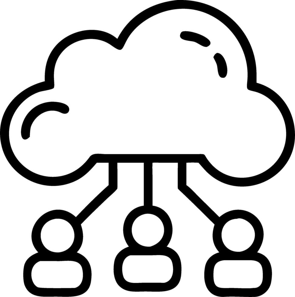 Soft abstract image of cloud networking icons overlaid on business meeting and copy space vector