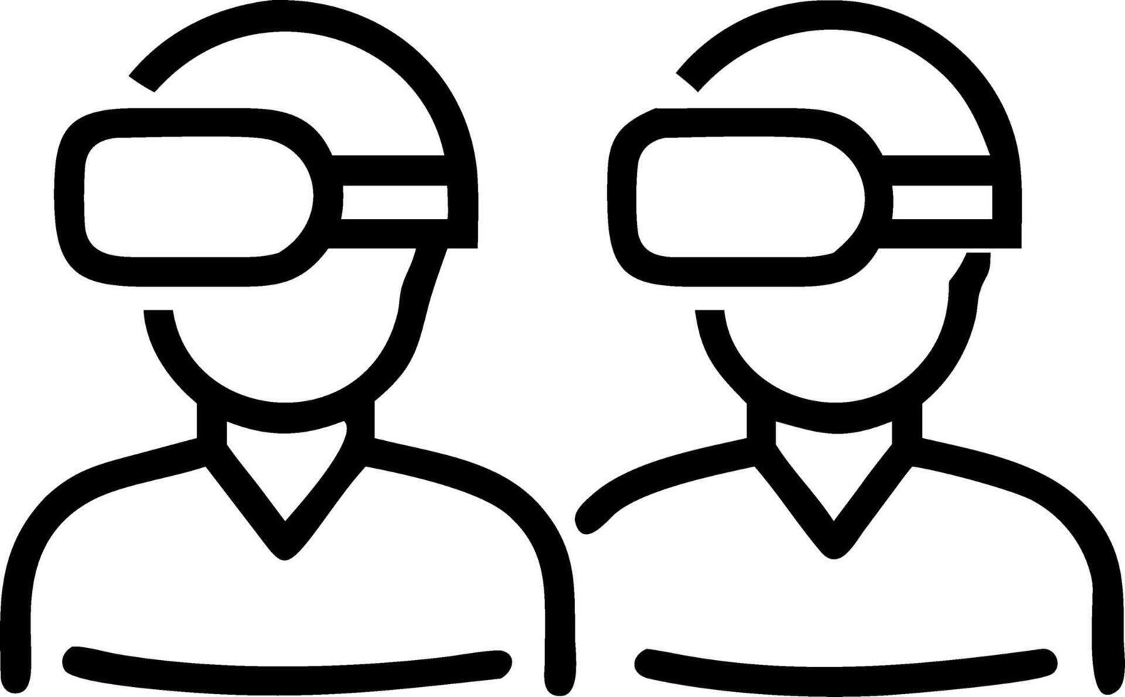 Project managers overseeing virtual teams in VR vector