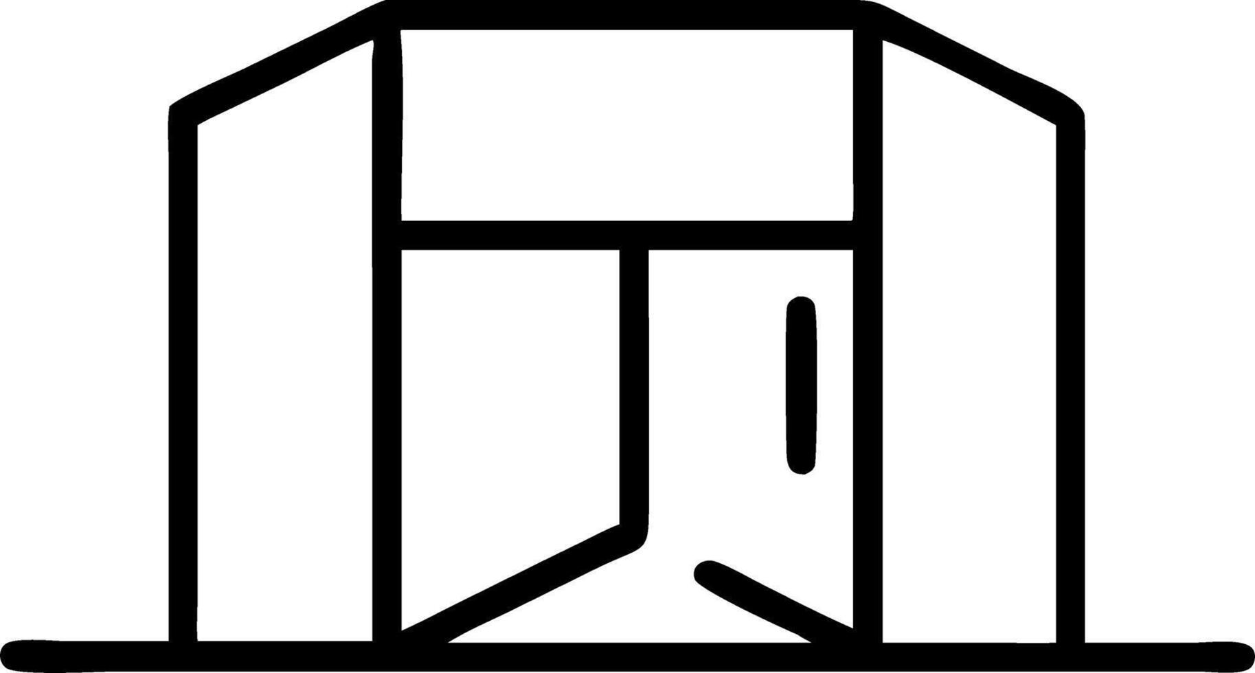 Plain Office with Glass Walls and Minimal Furniture vector