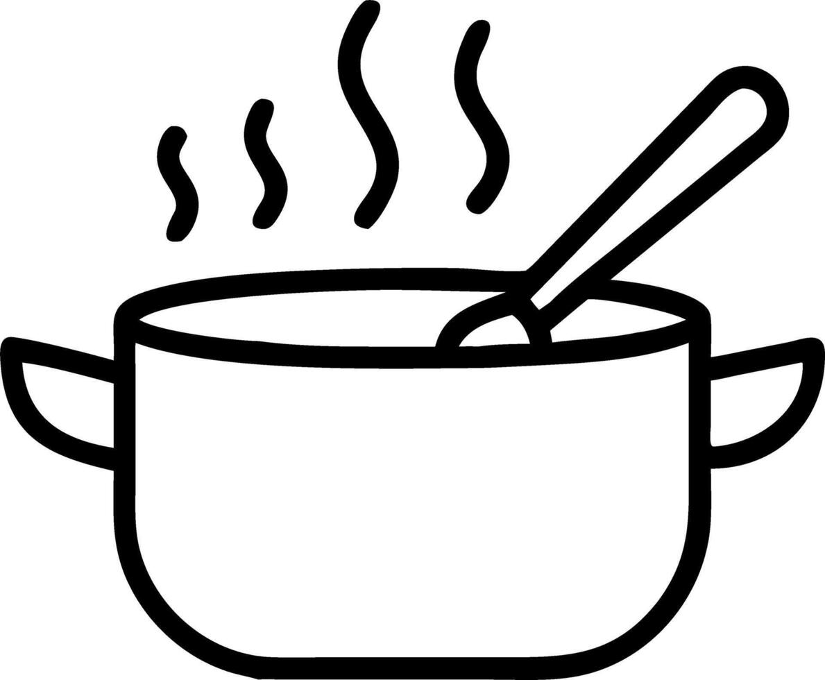 Plain Kitchen with Family Cooking Soup Together vector