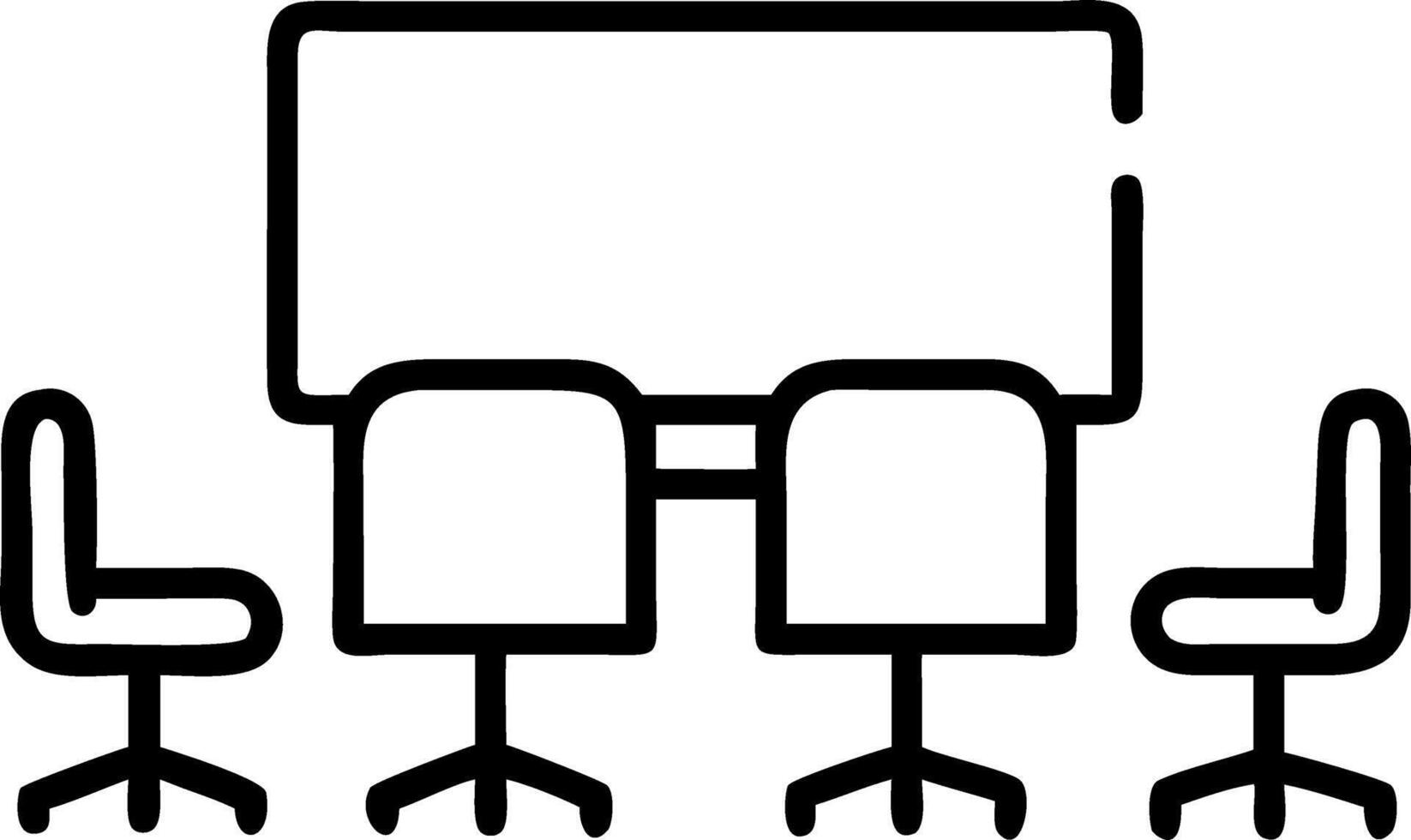 Plain Office Background with Whiteboard and Chairs vector