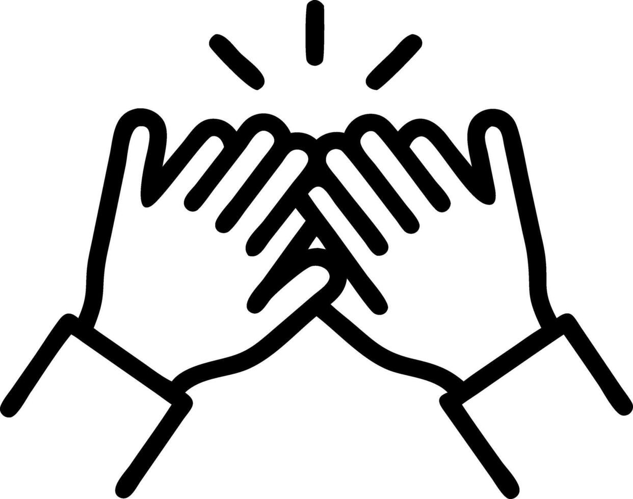 Plain Background with High Five Motion Blur Effect vector