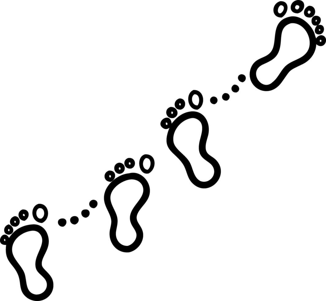 Plain background with family footprints on the sand plenty of copy space above vector