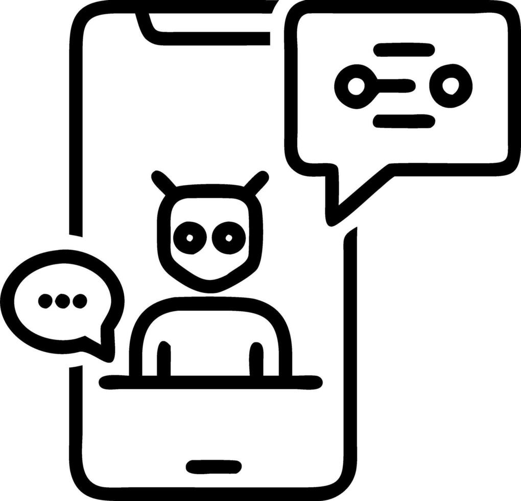 Patient interacting with AI healthcare chatbot on smartphone vector