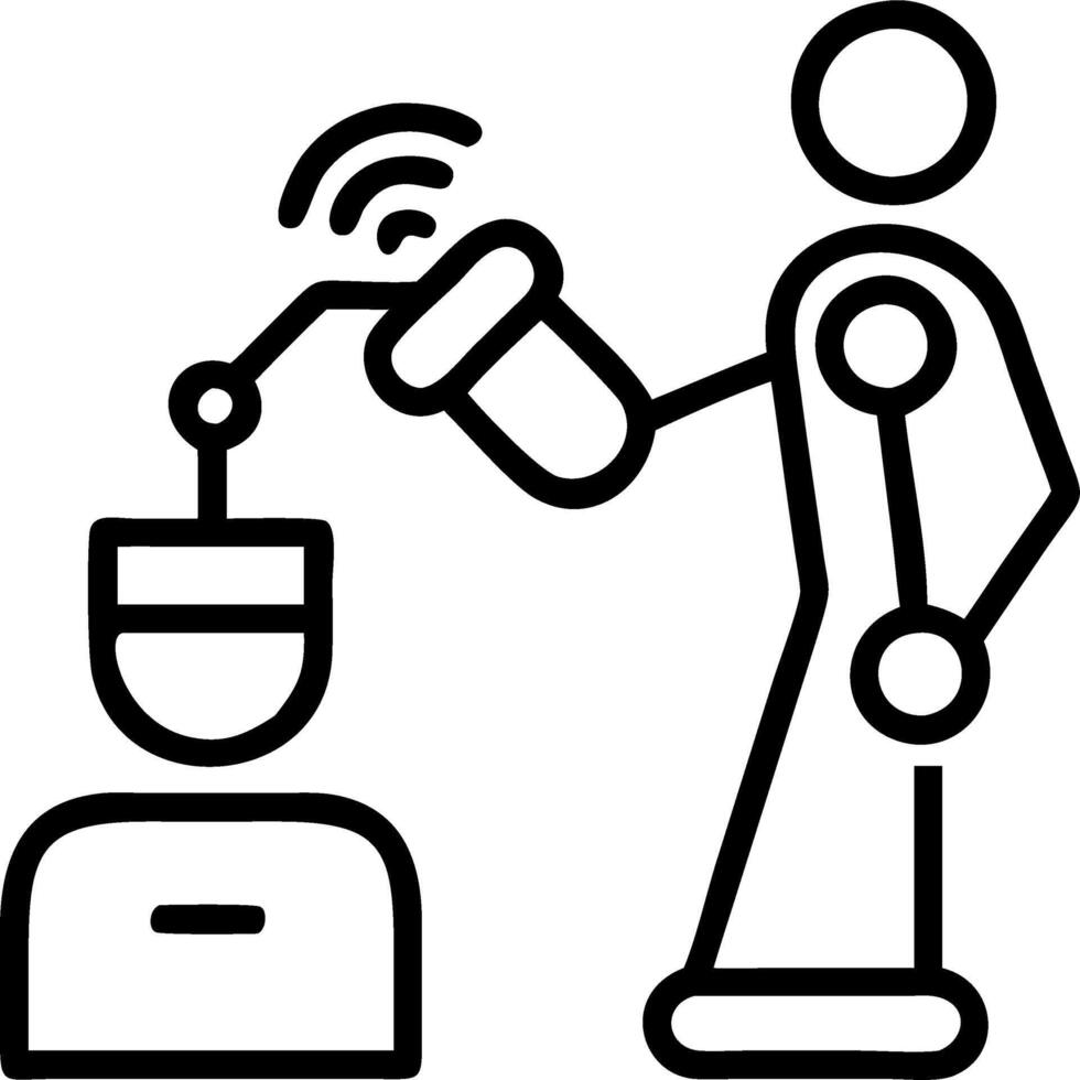 Nurse programming robotic assistant for patient monitoring vector