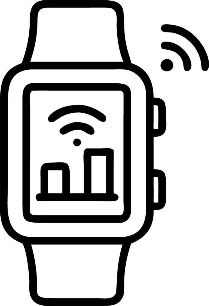 Macro shot of smart watch displaying city traffic data vector