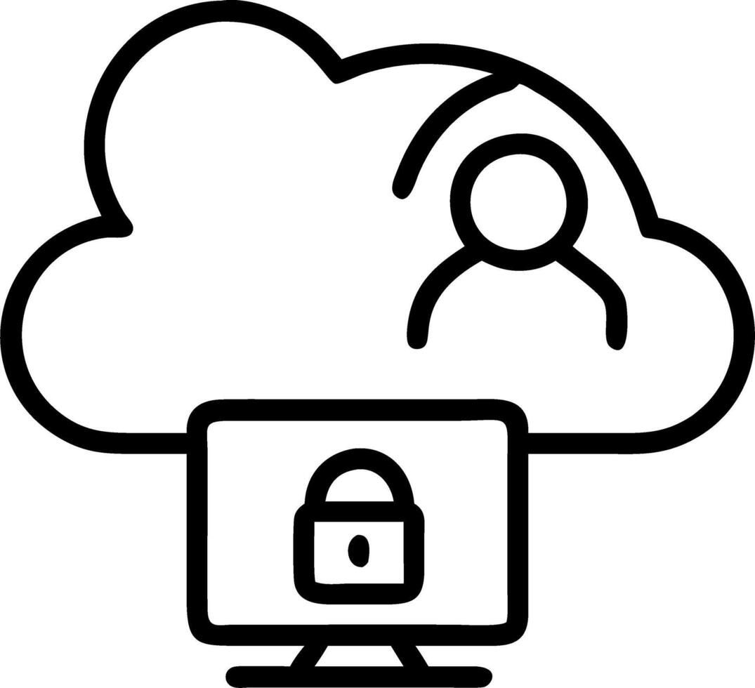 Macro portrait of IT specialist analyzing cloud security data with copy space vector