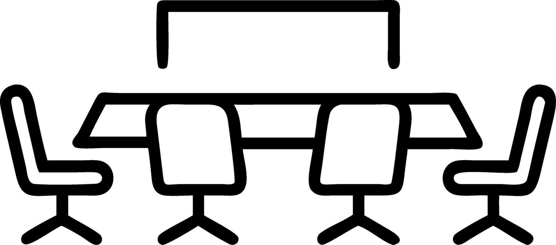 Glossy Office Space with Large Table and Chairs vector