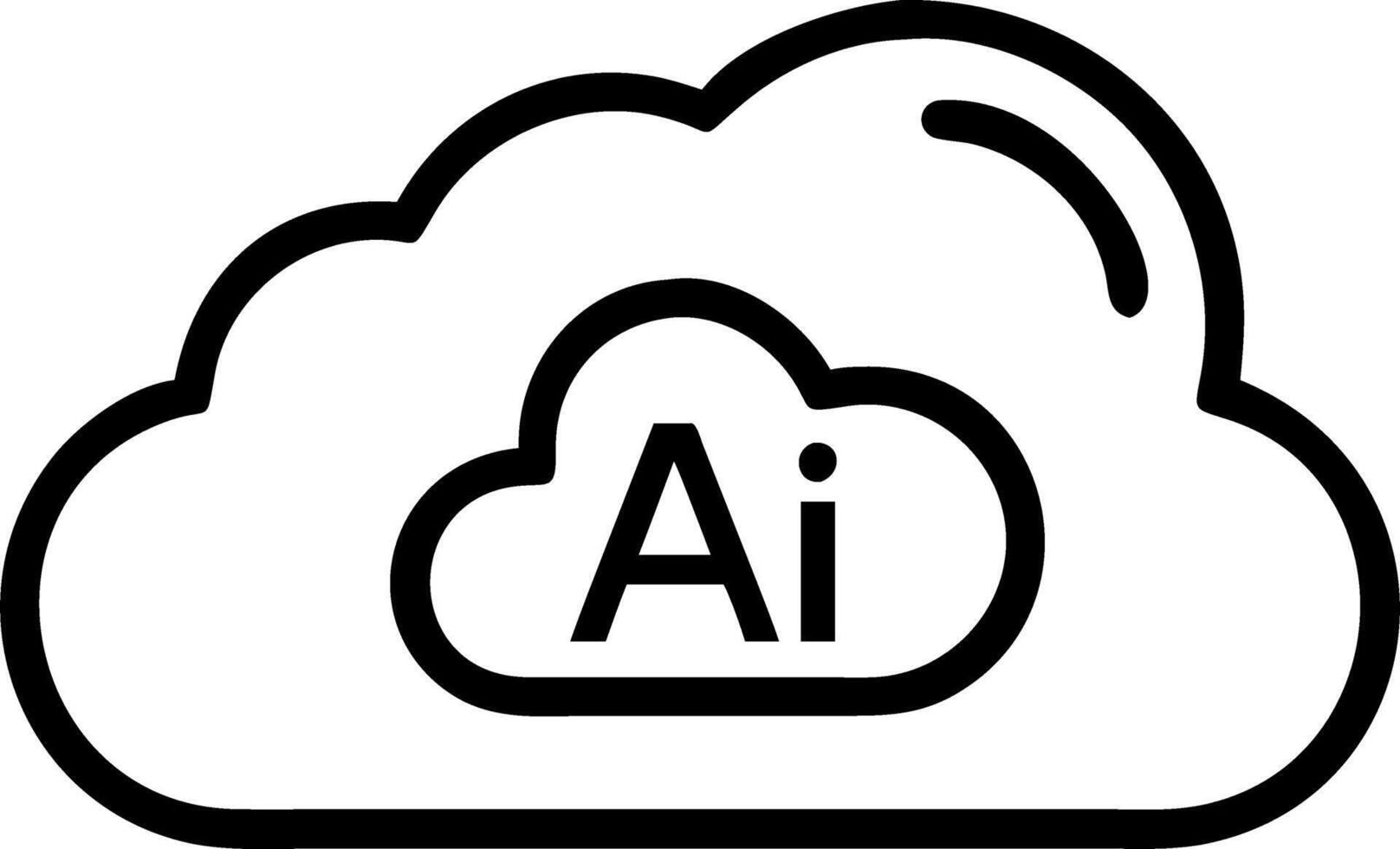 Glossy cloud icon on plain sky blue background vector