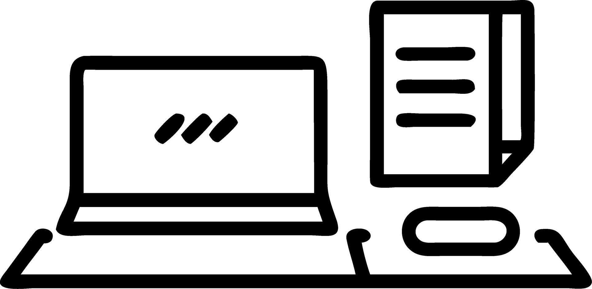 Glossy Background with Laptop and Planner on a Desk vector