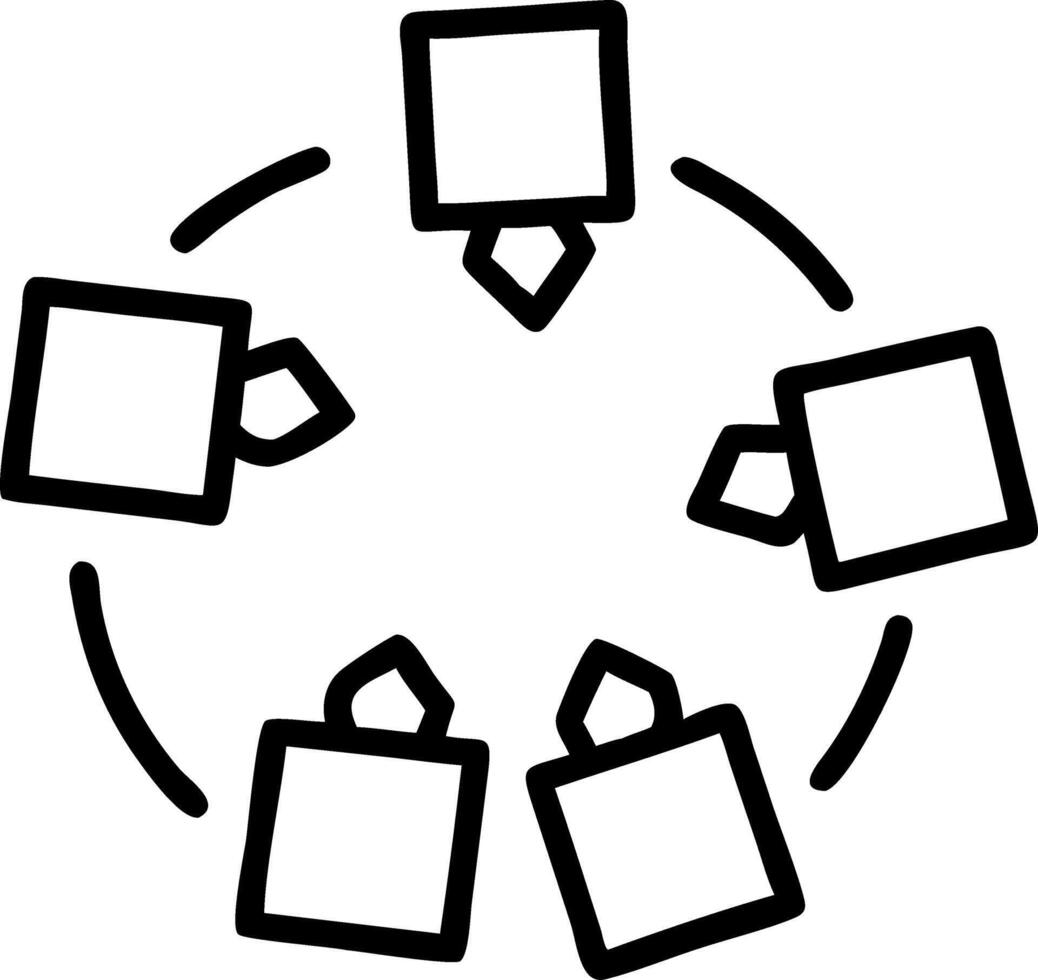 Energetic Team Brainstorming with Sticky Notes vector