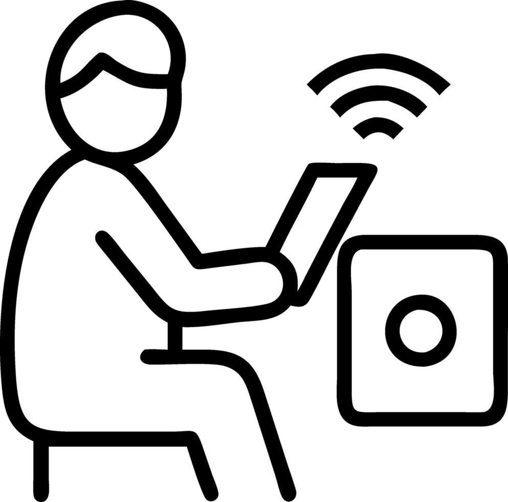 Elderly patient using telemedicine service at home vector
