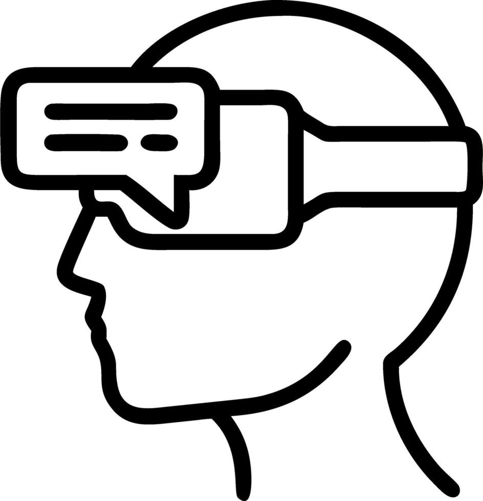 Customer using AI support in virtual reality environment vector