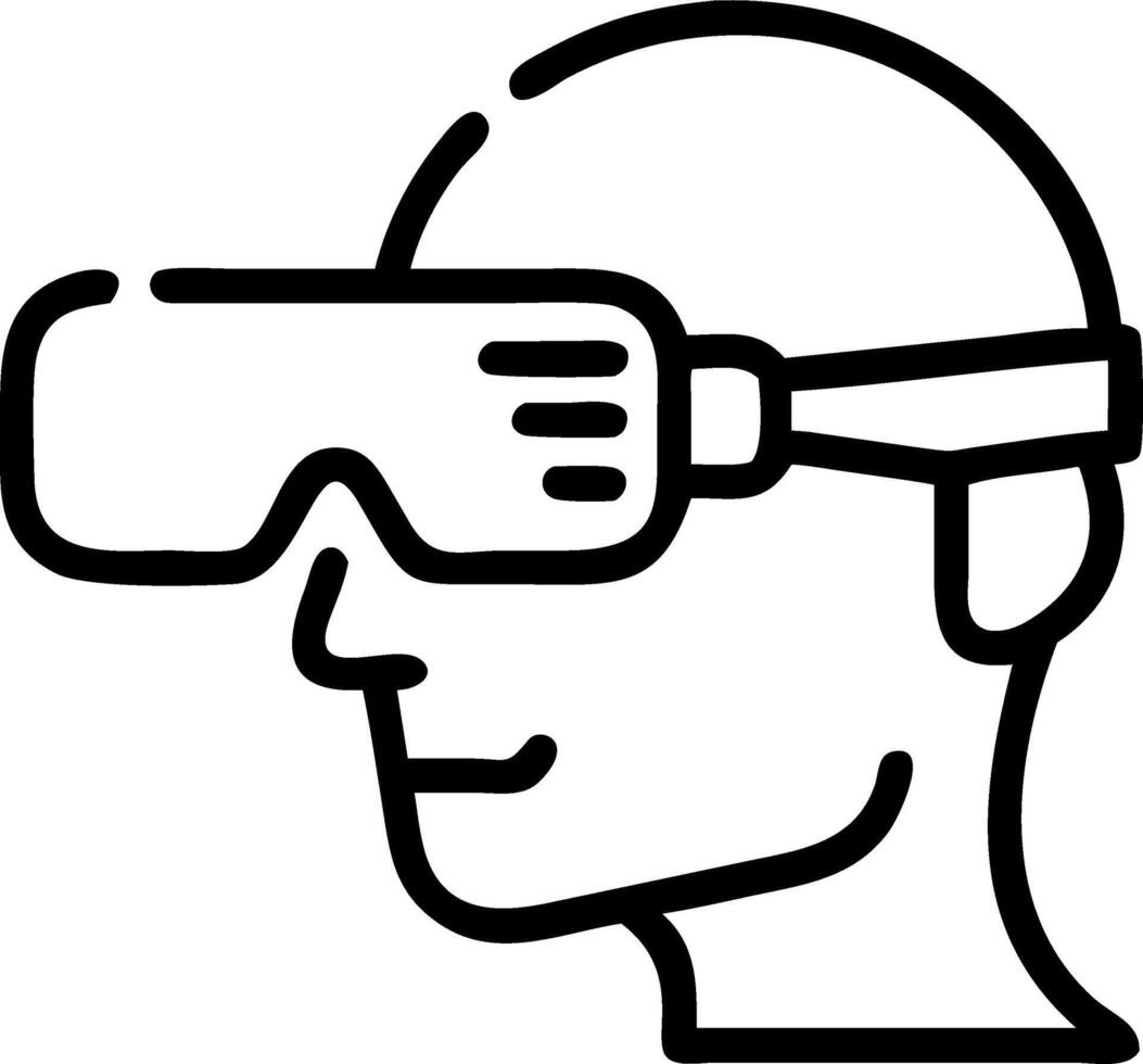Customer receiving AI support through augmented reality glasses vector