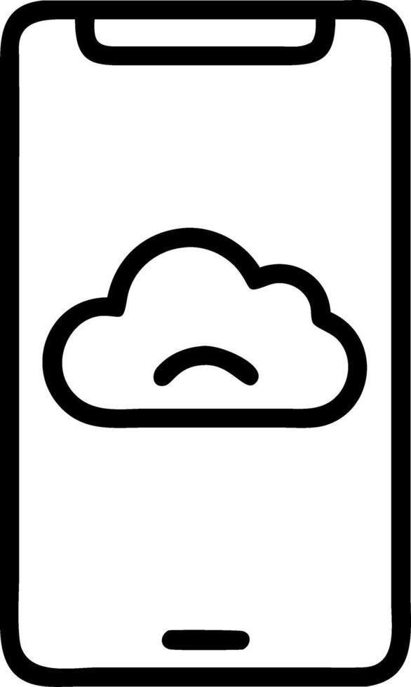 Close up of smartphone displaying cloud management app with copy space vector