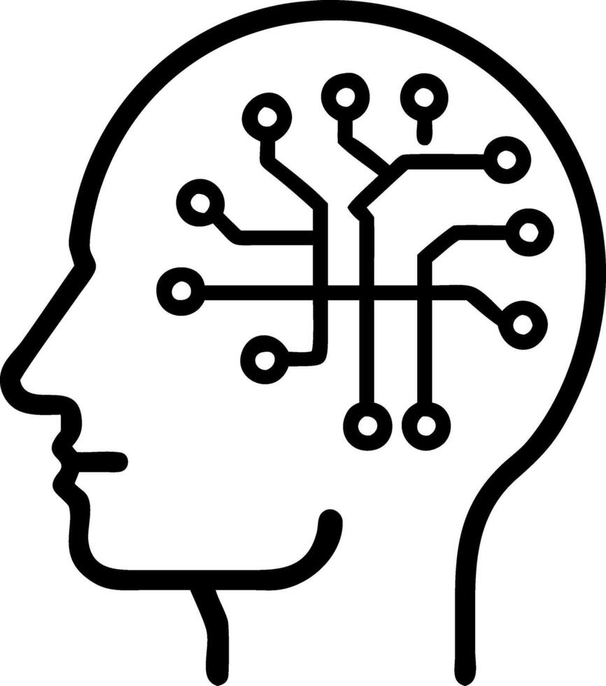 Close up of human neural network blending with circuit board vector