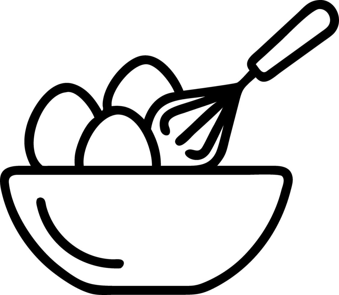 Close Up of Family Hands Whisking Eggs vector