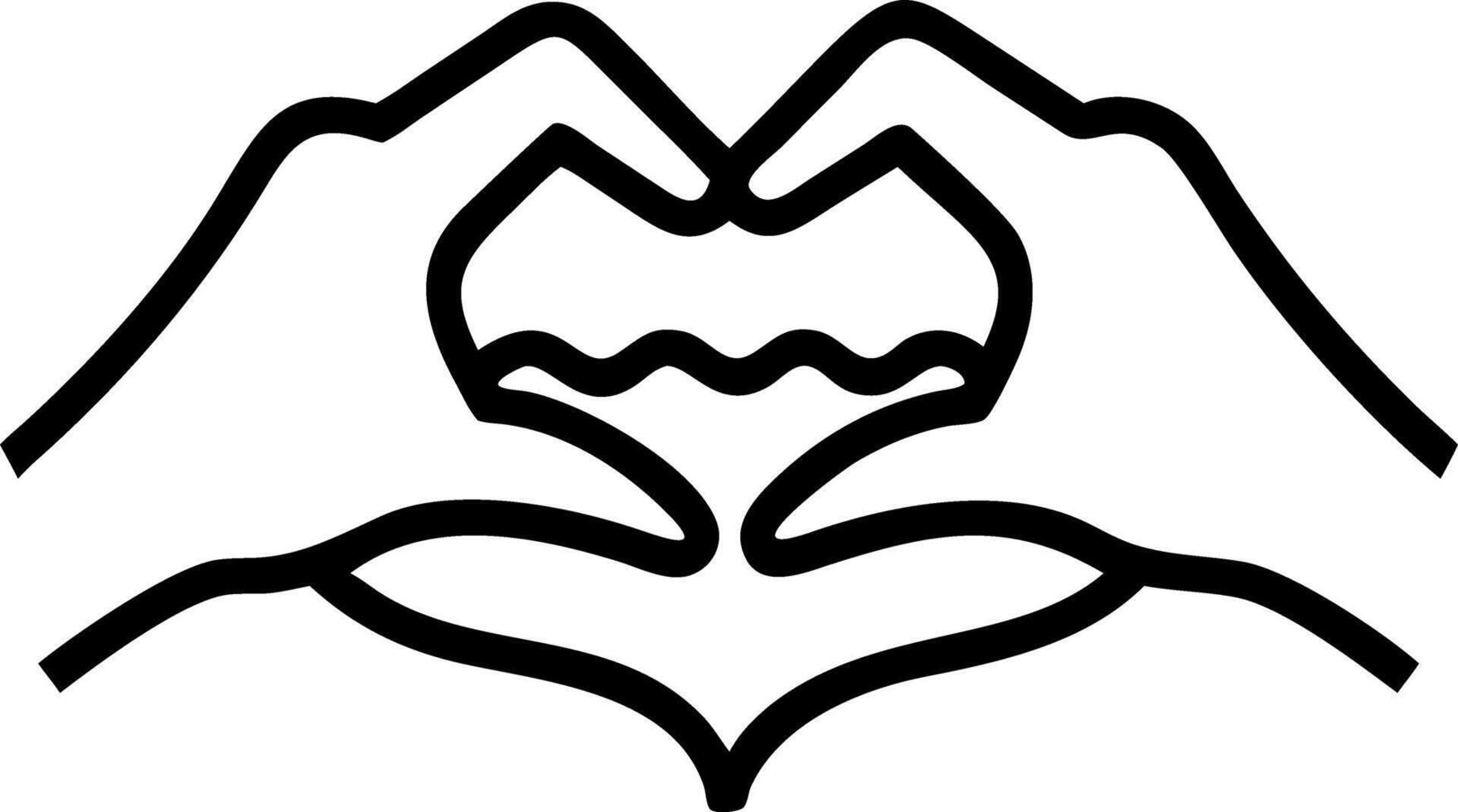 Close up of Couple Hands Forming a Heart Shape with Beach Background vector
