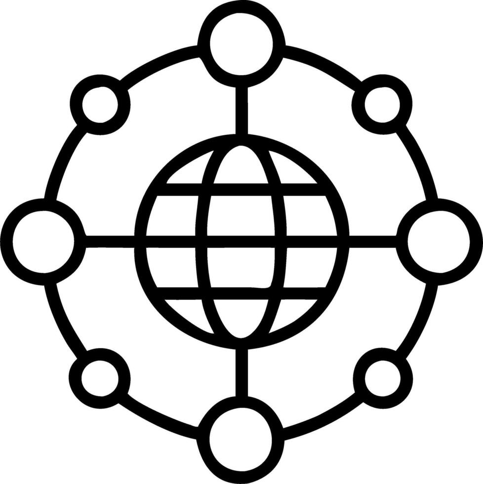 Close up of a globe made of interconnected social media icons vector