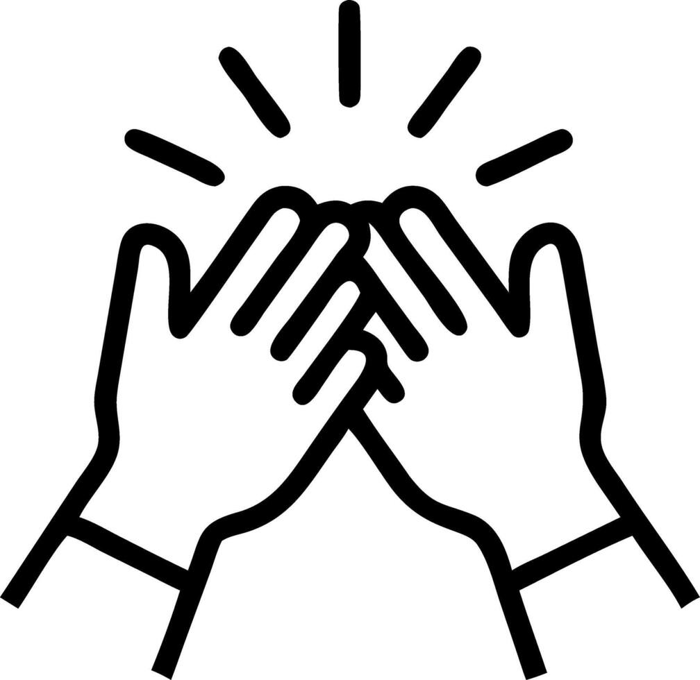 Candid Startup Team High Five in a Creative Space vector