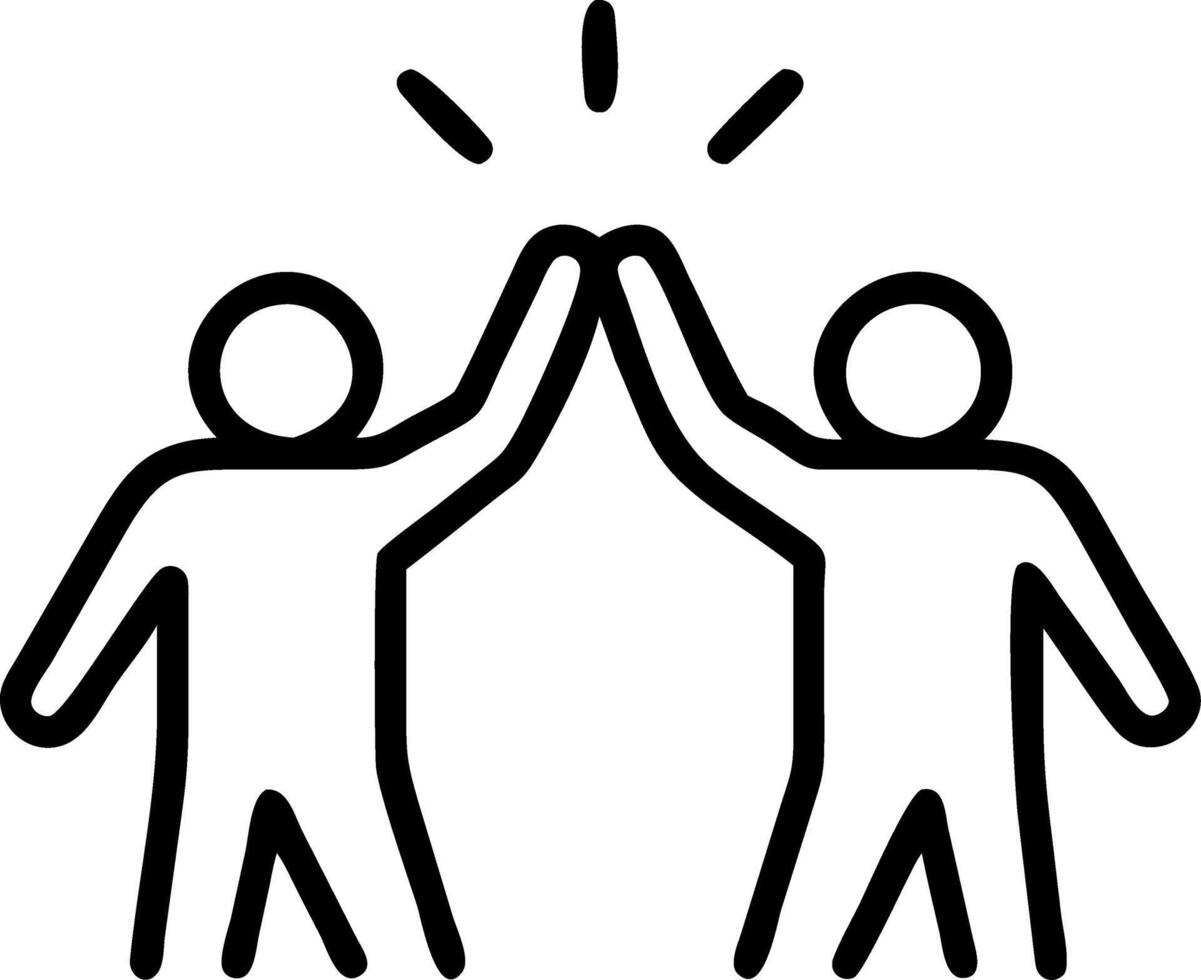 Candid Startup Team Celebrating First Sale with High Five vector