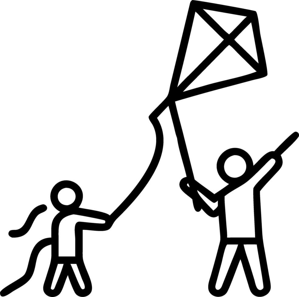 Candid Parents Teaching Child to Fly a Kite vector