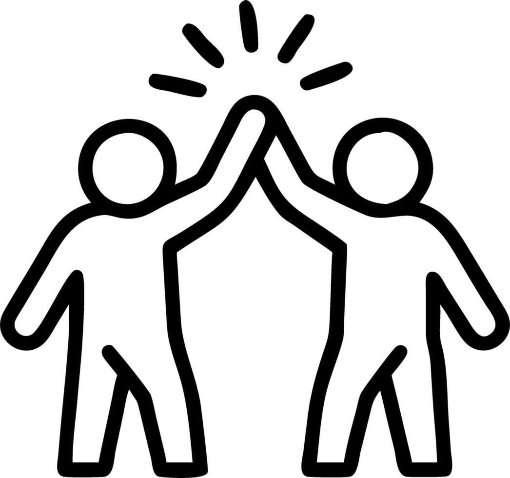 Candid Creative Team High Five After Design Approval vector