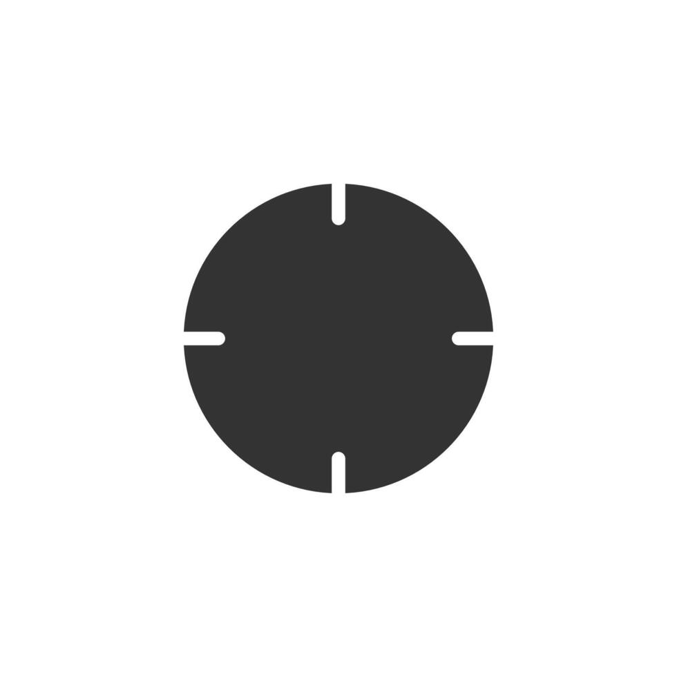A black and white image of a crosshair vector