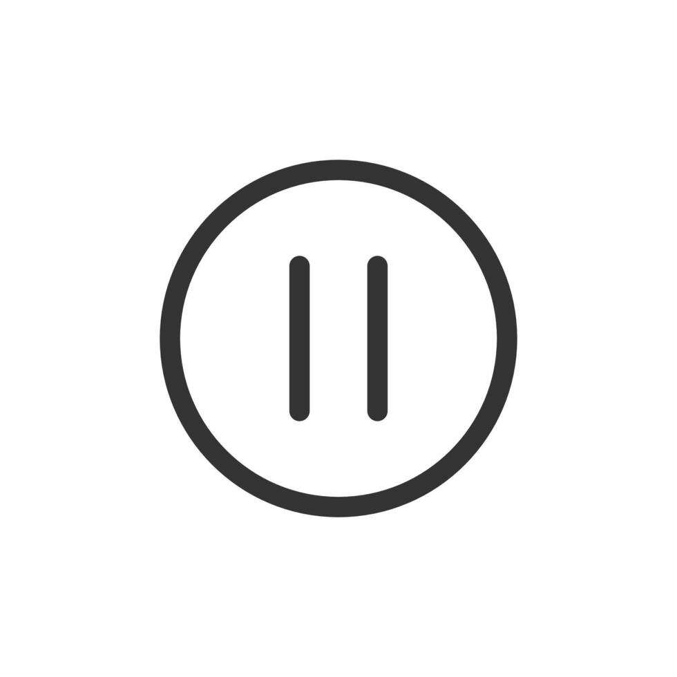 A black and white icon of a button vector