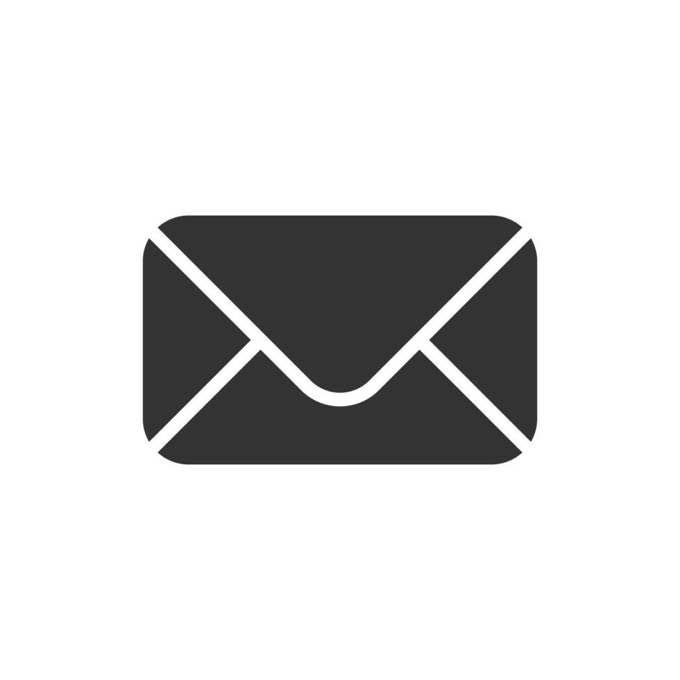 An email envelope icon on a white background vector