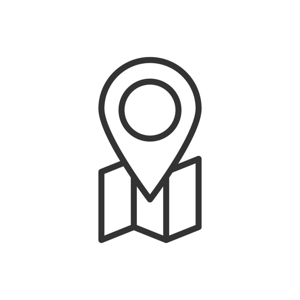 Map pin icon on white background vector
