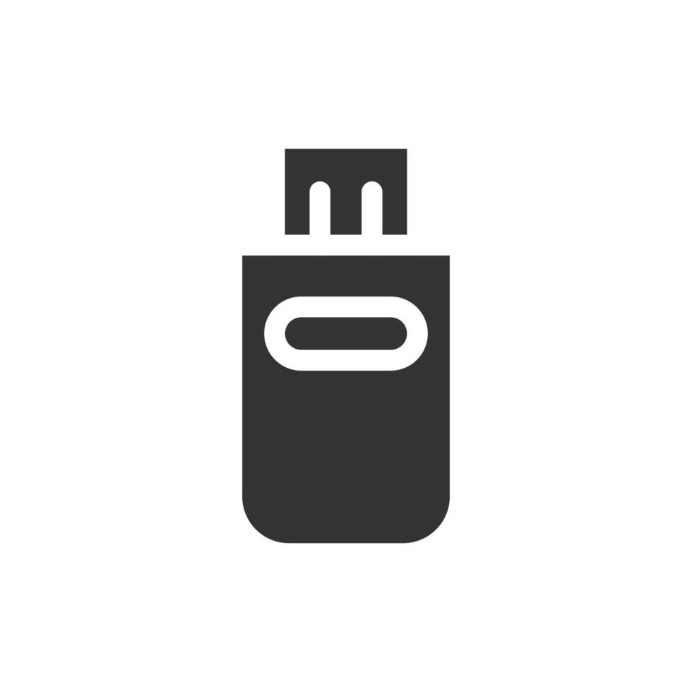 Usb flash drive icon illustration isolated on white background vector