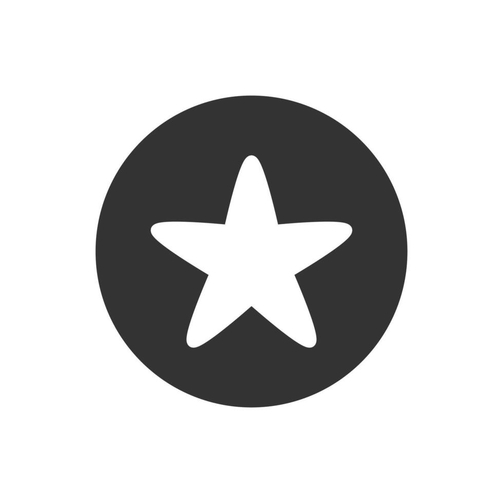 A star icon in a black circle vector