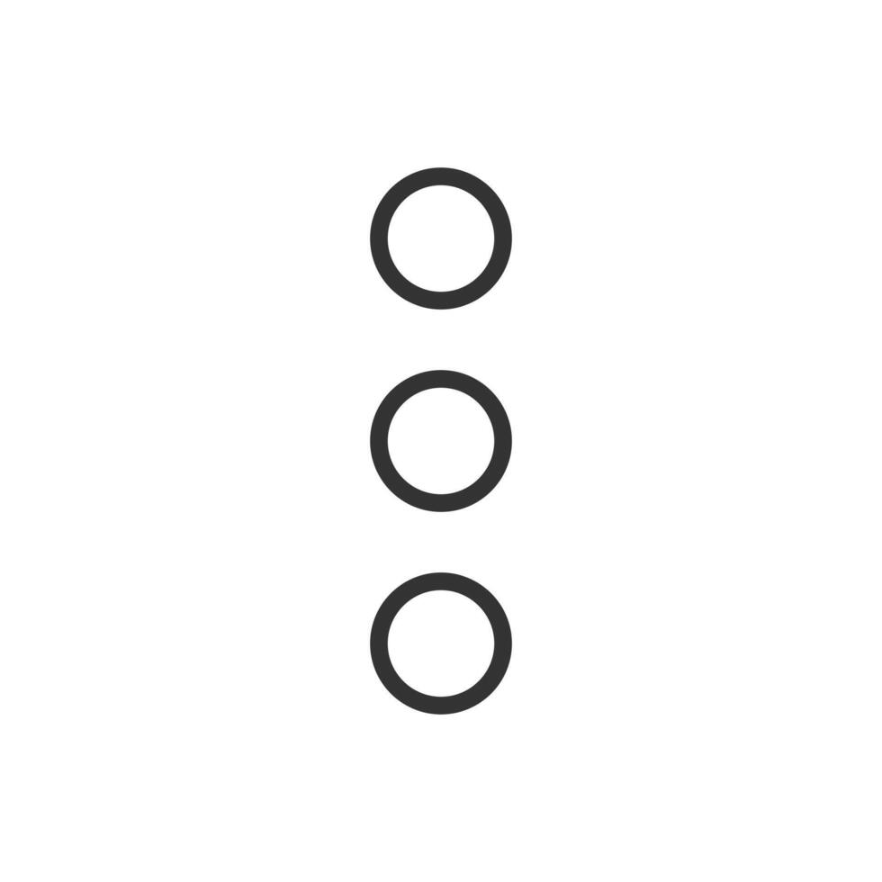 A black and white image of three circles vector