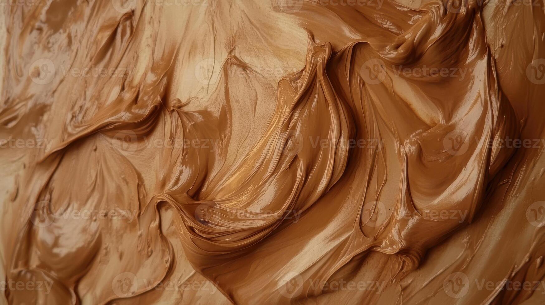 Textured abstract waves of brown paint with rich swirling patterns photo