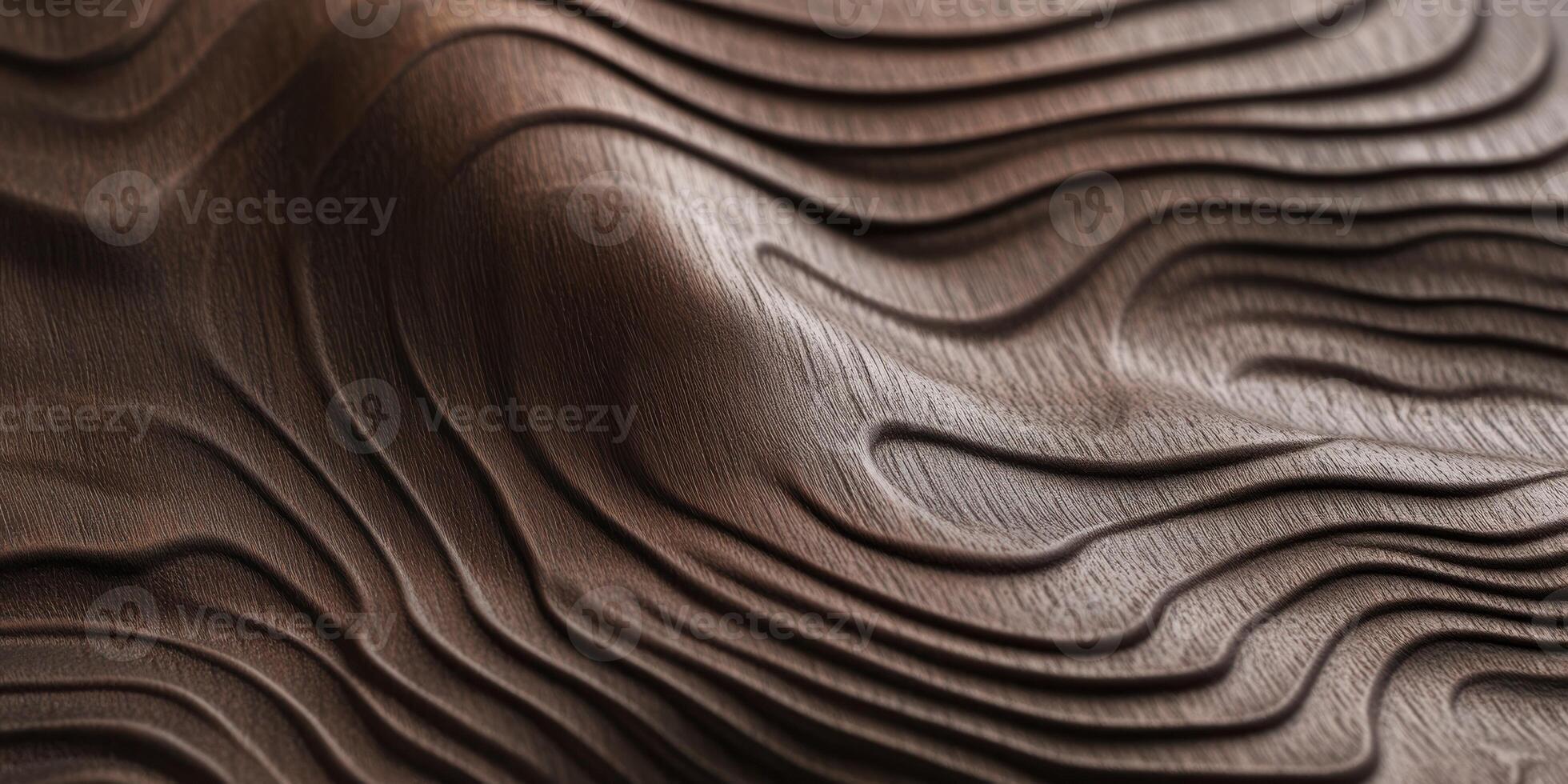 Close-up of wavy wooden surface pattern with natural texture and lines photo