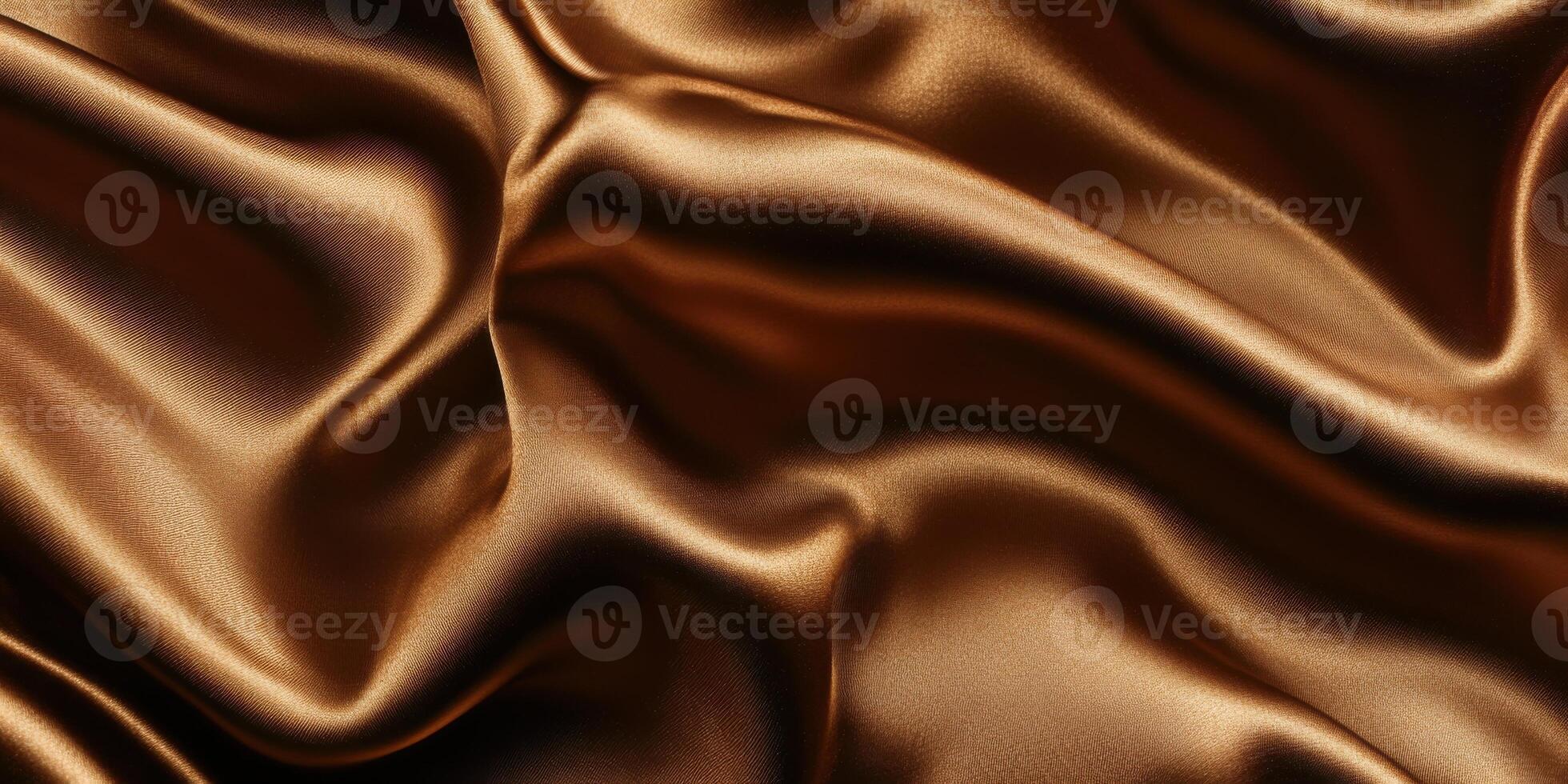 Luxurious dark brown velvet fabric with elegant folds photo
